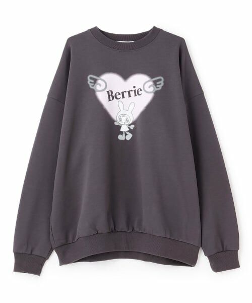 NARUMIYA CHARACTERS / ナルミヤキャラクターズ スウェット | ベリエちゃん　ウィッシュコアハートトレーナー（チャコール）