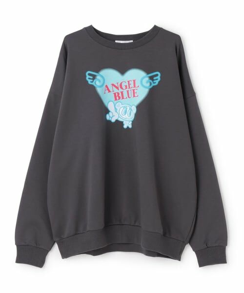 NARUMIYA CHARACTERS / ナルミヤキャラクターズ スウェット | ナカムラくん　ウィッシュコアハートトレーナー（チャコール）