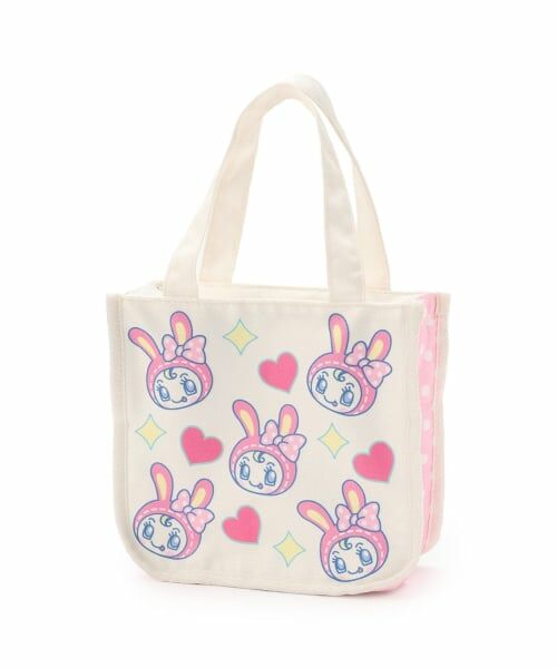 NARUMIYA CHARACTERS / ナルミヤキャラクターズ ハンドバッグ | キャラ総柄ランチバッグ【ベリエちゃん】【デビリーちゃん】【ナカムラくん】（ベリエちゃん）