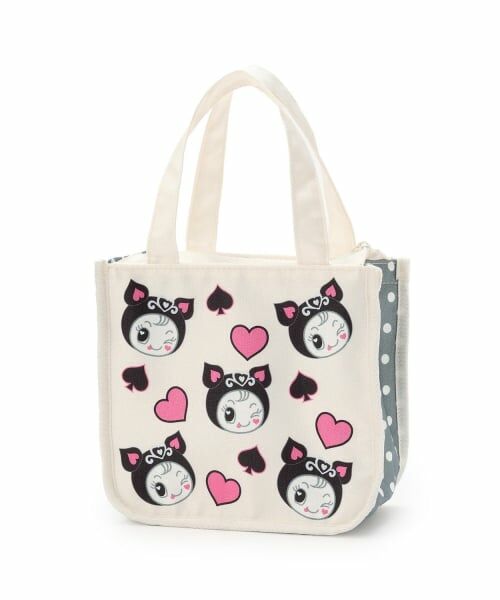 NARUMIYA CHARACTERS / ナルミヤキャラクターズ ハンドバッグ | キャラ総柄ランチバッグ【ベリエちゃん】【デビリーちゃん】【ナカムラくん】（デビリーちゃん）