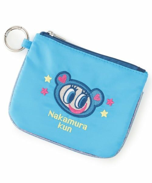 NARUMIYA CHARACTERS / ナルミヤキャラクターズ ポーチ | フラット刺しゅうポーチ【ベリエちゃん】【ナカムラくん】【ブルーベリエちゃん】【デビリーちゃん】（ナカムラくん）