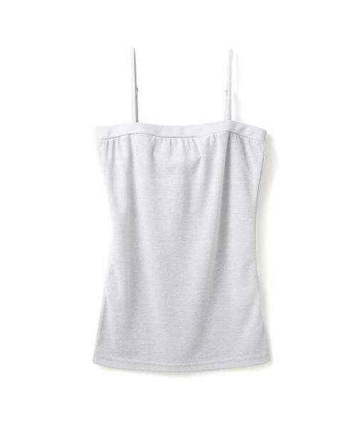 ＊＊NATURAL BEAUTY BASIC / ナチュラルビューティーベーシック カットソー | ラメフライスSSベアトップ（シルバー）