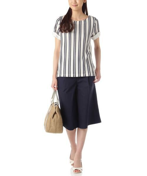 ＊＊NATURAL BEAUTY BASIC / ナチュラルビューティーベーシック カットソー | カノコストライプ半袖プルオーバー | 詳細2