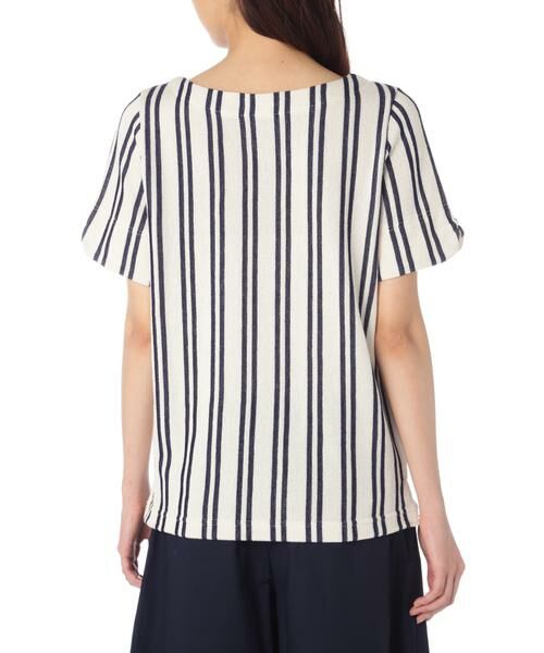 ＊＊NATURAL BEAUTY BASIC / ナチュラルビューティーベーシック カットソー | カノコストライプ半袖プルオーバー | 詳細3