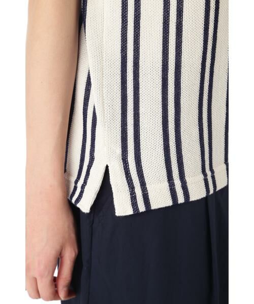 ＊＊NATURAL BEAUTY BASIC / ナチュラルビューティーベーシック カットソー | カノコストライプ半袖プルオーバー | 詳細8