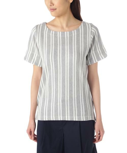 ＊＊NATURAL BEAUTY BASIC / ナチュラルビューティーベーシック カットソー | カノコストライプ半袖プルオーバー | 詳細12