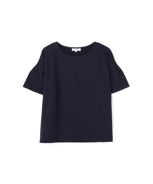 ＊＊NATURAL BEAUTY BASIC / ナチュラルビューティーベーシック カットソー | ボリュームスリーブ裏毛カットソー（ネイビー）