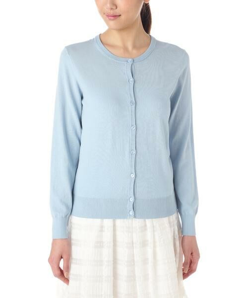 ＊＊NATURAL BEAUTY BASIC / ナチュラルビューティーベーシック カーディガン・ボレロ | ラウンドネックニットカーディガン | 詳細1