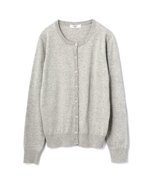 ＊＊NATURAL BEAUTY BASIC / ナチュラルビューティーベーシック カーディガン・ボレロ | ラウンドネックニットカーディガン（グレー）