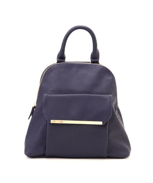 ＊＊NATURAL BEAUTY BASIC / ナチュラルビューティーベーシック バッグ | スクエアーポイントリュック（ネイビーブルー）