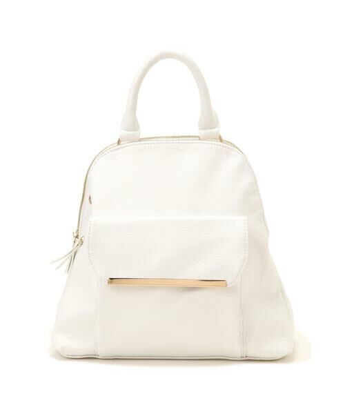 ＊＊NATURAL BEAUTY BASIC / ナチュラルビューティーベーシック バッグ | スクエアーポイントリュック（シロ）