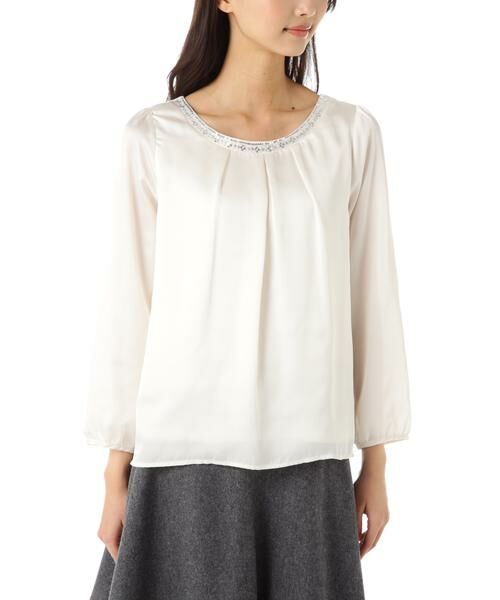 ＊＊NATURAL BEAUTY BASIC / ナチュラルビューティーベーシック シャツ・ブラウス | ビジューブラウス | 詳細1