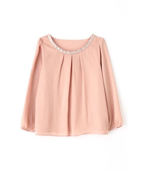 ＊＊NATURAL BEAUTY BASIC / ナチュラルビューティーベーシック シャツ・ブラウス | ビジューブラウス（ピンク）