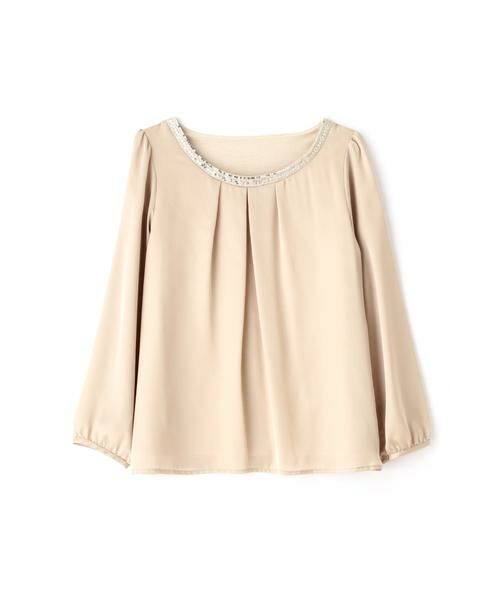 ＊＊NATURAL BEAUTY BASIC / ナチュラルビューティーベーシック シャツ・ブラウス | ビジューブラウス（ベージュ）