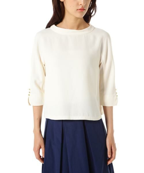 ＊＊NATURAL BEAUTY BASIC / ナチュラルビューティーベーシック シャツ・ブラウス | ７分袖ブラウス（ホワイト1）