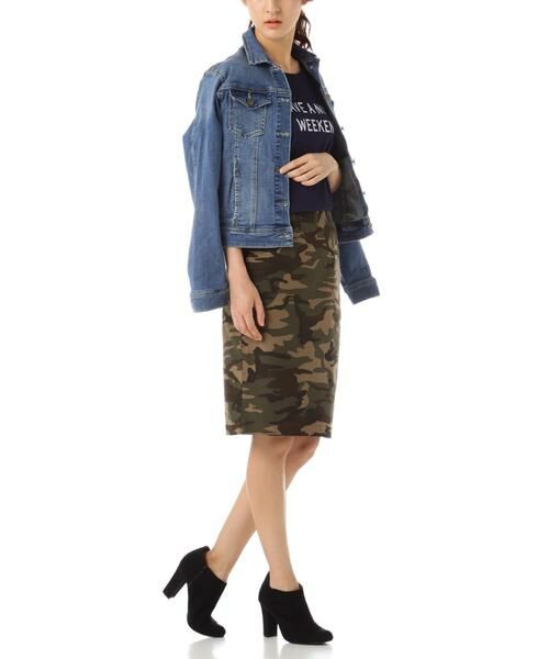 ＊＊NATURAL BEAUTY BASIC / ナチュラルビューティーベーシック スカート | 迷彩タイトスカート | 詳細1