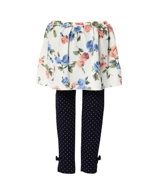 ＊＊NATURAL BEAUTY BASIC / ナチュラルビューティーベーシック ベビー・キッズウエア | ドットレギンス＆フラワーミニスカートセット | 詳細1