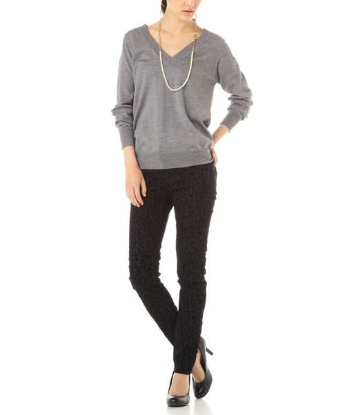 **NATURAL BEAUTY BASIC / ナチュラルビューティーベーシック パンツ | レオパードスキニーパンツ | 詳細12