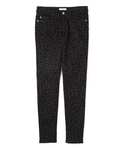 **NATURAL BEAUTY BASIC / ナチュラルビューティーベーシック パンツ | レオパードスキニーパンツ(ブラック)