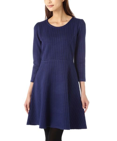 セール 千鳥柄ワンピース ワンピース Natural Beauty Basic ナチュラルビューティーベーシック ファッション通販 タカシマヤファッションスクエア