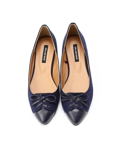 ＊＊NATURAL BEAUTY BASIC / ナチュラルビューティーベーシック パンプス | フラットシューズ（ネイビー）
