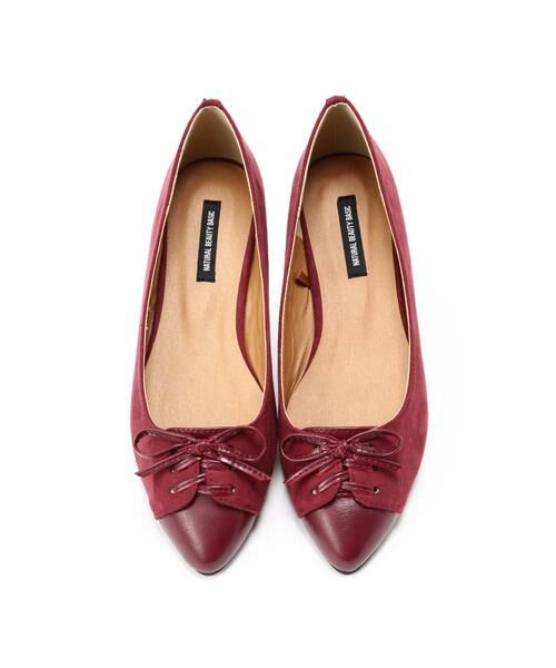 ＊＊NATURAL BEAUTY BASIC / ナチュラルビューティーベーシック パンプス | フラットシューズ（ワイン）