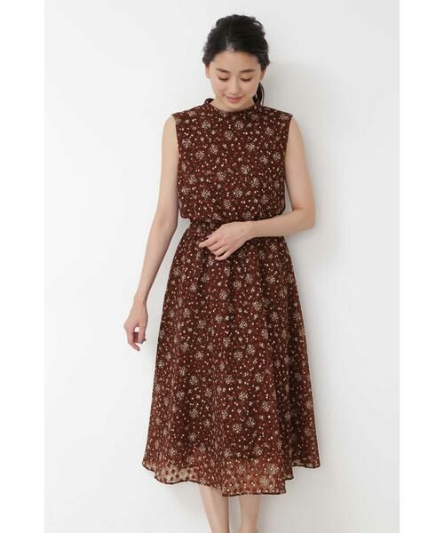 洗える ドットジャガードフラワープリントワンピース ワンピース Natural Beauty Basic ナチュラルビューティーベーシック ファッション通販 タカシマヤファッションスクエア