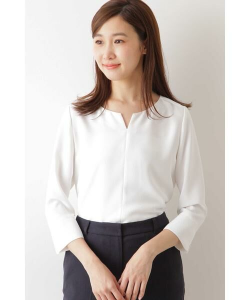 ＊＊NATURAL BEAUTY BASIC / ナチュラルビューティーベーシック シャツ・ブラウス | [WEB限定]エアリーダブルクロスブラウス◆ | 詳細2