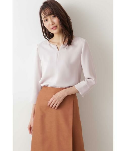 ＊＊NATURAL BEAUTY BASIC / ナチュラルビューティーベーシック シャツ・ブラウス | [WEB限定]エアリーダブルクロスブラウス◆ | 詳細7