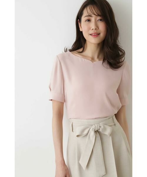 洗える ハートネックブラウス半袖 シャツ ブラウス Natural Beauty Basic ナチュラルビューティーベーシック ファッション通販 タカシマヤファッションスクエア