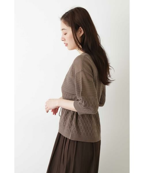 セール Cancam 6月号掲載 柄編みニットカーデ カーディガン ボレロ Natural Beauty Basic ナチュラルビューティーベーシック ファッション通販 タカシマヤファッションスクエア