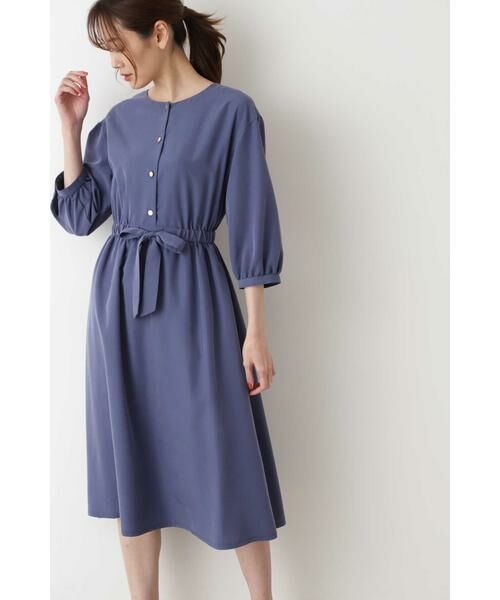 セール 洗える ウエストリボンピーチワンピース ワンピース Natural Beauty Basic ナチュラルビューティーベーシック ファッション通販 タカシマヤファッションスクエア