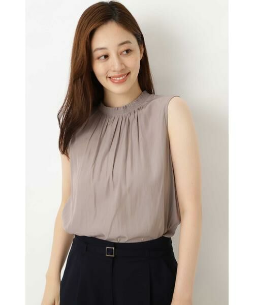 割繊サテンギャザーブラウス シャツ ブラウス Natural Beauty Basic ナチュラルビューティーベーシック ファッション通販 タカシマヤファッションスクエア