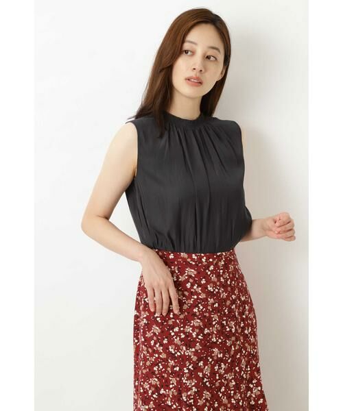 割繊サテンギャザーブラウス シャツ ブラウス Natural Beauty Basic ナチュラルビューティーベーシック ファッション通販 タカシマヤファッションスクエア