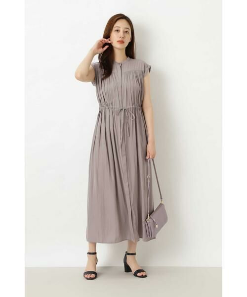洗える 割繊サテンギャザーワンピース ワンピース Natural Beauty Basic ナチュラルビューティーベーシック ファッション通販 タカシマヤファッションスクエア