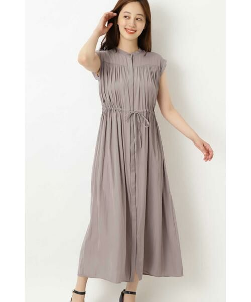 洗える 割繊サテンギャザーワンピース ワンピース Natural Beauty Basic ナチュラルビューティーベーシック ファッション通販 タカシマヤファッションスクエア