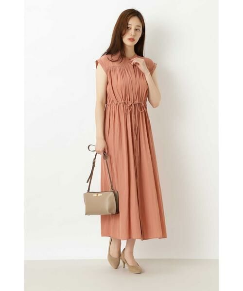 洗える 割繊サテンギャザーワンピース ワンピース Natural Beauty Basic ナチュラルビューティーベーシック ファッション通販 タカシマヤファッションスクエア