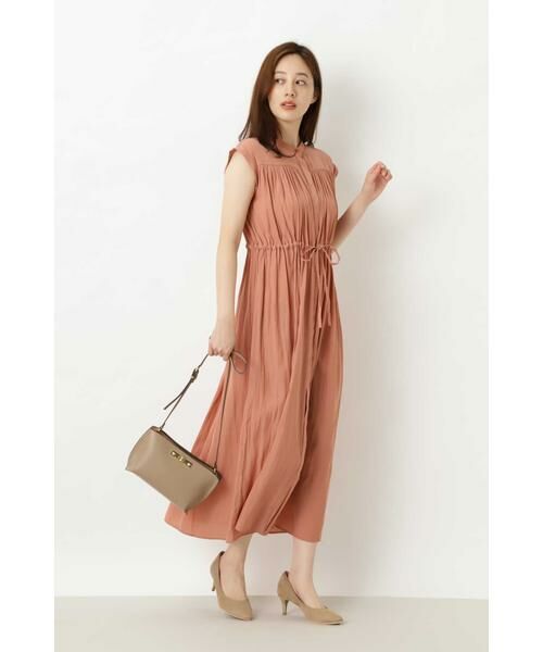 洗える 割繊サテンギャザーワンピース ワンピース Natural Beauty Basic ナチュラルビューティーベーシック ファッション通販 タカシマヤファッションスクエア