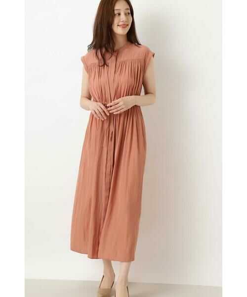 洗える 割繊サテンギャザーワンピース ワンピース Natural Beauty Basic ナチュラルビューティーベーシック ファッション通販 タカシマヤファッションスクエア