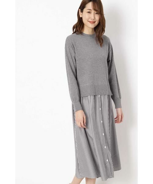 シャツレイヤードニットワンピース ワンピース Natural Beauty Basic ナチュラルビューティーベーシック ファッション通販 タカシマヤファッションスクエア