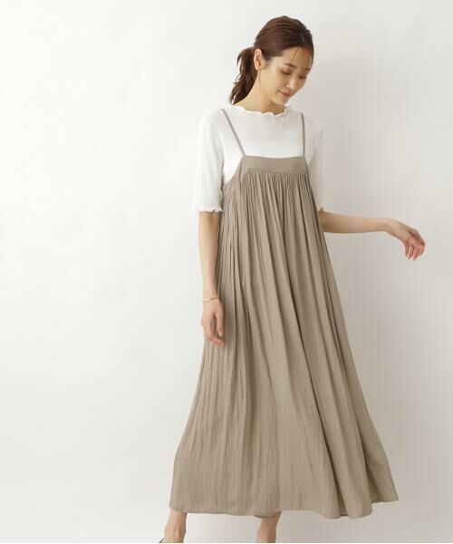 割繊ギャザーキャミワンピース ワンピース Natural Beauty Basic ナチュラルビューティーベーシック ファッション通販 タカシマヤファッションスクエア