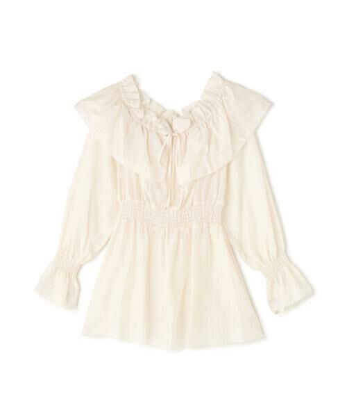 ＊＊NATURAL BEAUTY BASIC / ナチュラルビューティーベーシック シャツ・ブラウス | シアーフリルペプラムブラウス | 詳細1