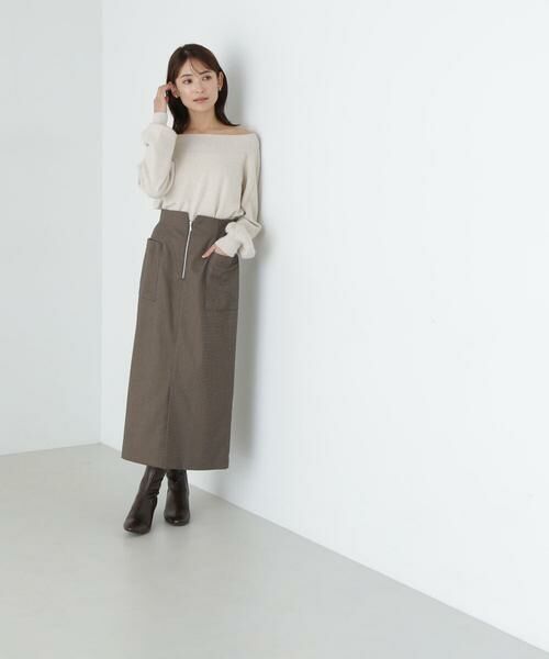 **NATURAL BEAUTY BASIC / ナチュラルビューティーベーシック スカート | アウトポケットジップナロースカート | 詳細2