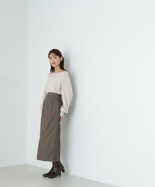 **NATURAL BEAUTY BASIC / ナチュラルビューティーベーシック スカート | アウトポケットジップナロースカート | 詳細4