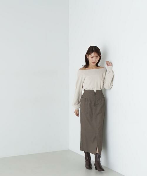 **NATURAL BEAUTY BASIC / ナチュラルビューティーベーシック スカート | アウトポケットジップナロースカート | 詳細5