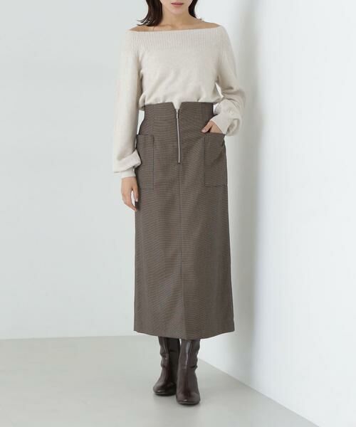 **NATURAL BEAUTY BASIC / ナチュラルビューティーベーシック スカート | アウトポケットジップナロースカート | 詳細6