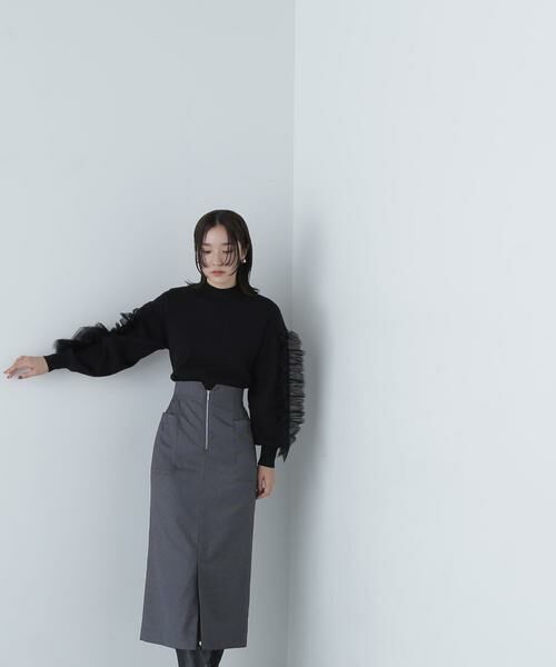 **NATURAL BEAUTY BASIC / ナチュラルビューティーベーシック スカート | アウトポケットジップナロースカート | 詳細11