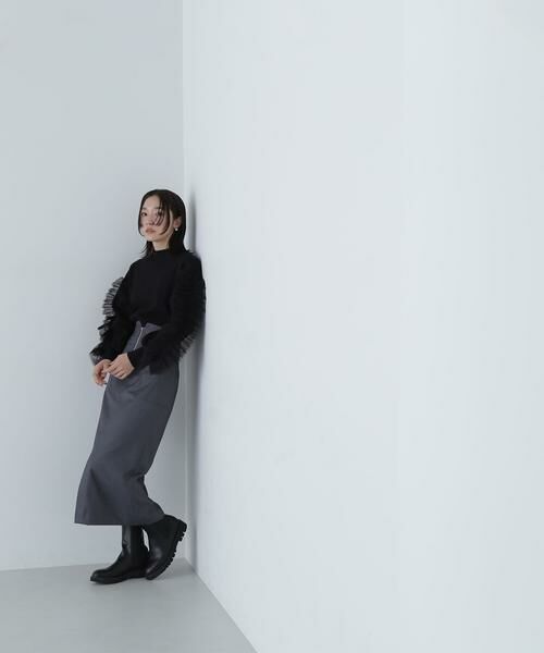 **NATURAL BEAUTY BASIC / ナチュラルビューティーベーシック スカート | アウトポケットジップナロースカート | 詳細13