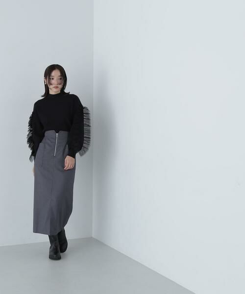 **NATURAL BEAUTY BASIC / ナチュラルビューティーベーシック スカート | アウトポケットジップナロースカート | 詳細14