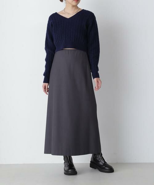 ＊＊NATURAL BEAUTY BASIC / ナチュラルビューティーベーシック スカート | ミニマルセミフレアスカート | 詳細23